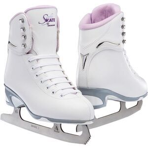 Jackson Ultima SoftSkate Womens/Girls Figure Skate, Size 2 Misses - White/Purple